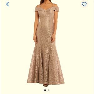 Formal Gown Champagne color and heels